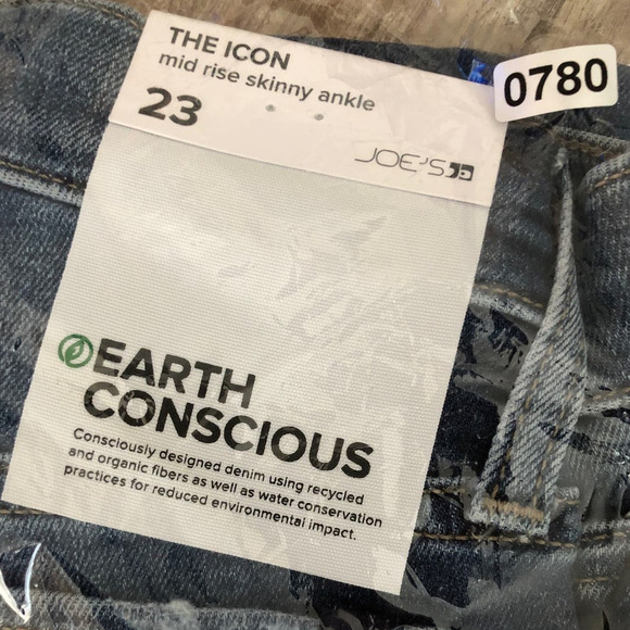 Joe's Jeans The Icon Jeans Mid Rise Skinny Leg Ankle Denim Unity NWT Size 23 - Picture 4 of 6